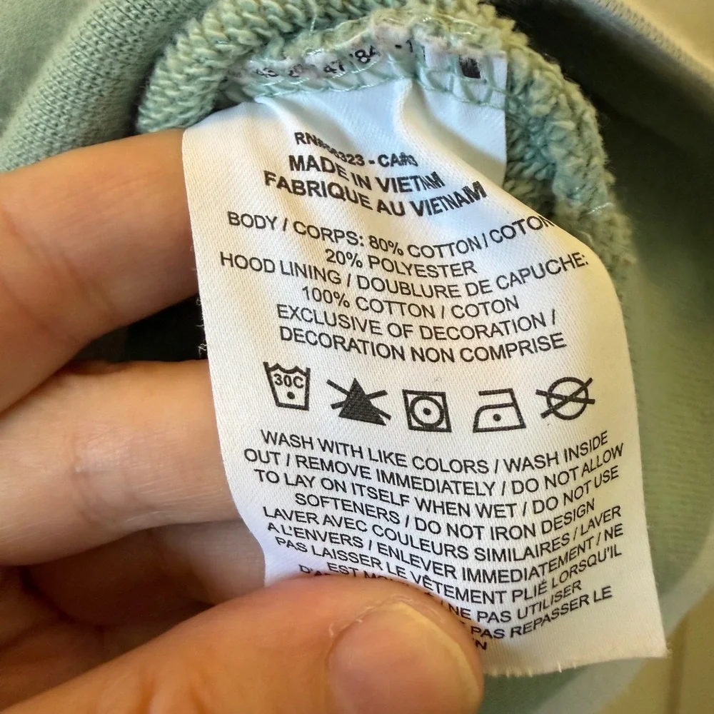 Nike Womens Sportswear Essential Sage Green Hoodie Tonal Logo Large CZ1471-344